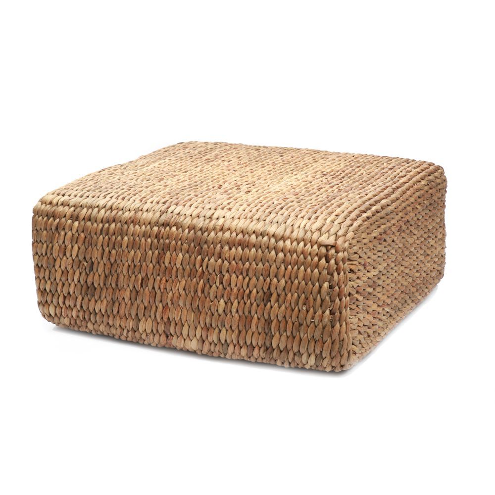 Ottomans - The Hyacinth Pouffe Square - Natural - 60 - BAZAR BIZAR LIVING