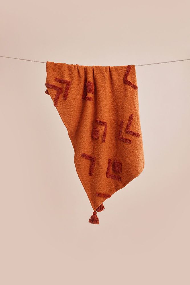 Customizable objects - Winter Handmade Boho Throw Blanket, - 127 x 152 cm - CASA AMAROSA