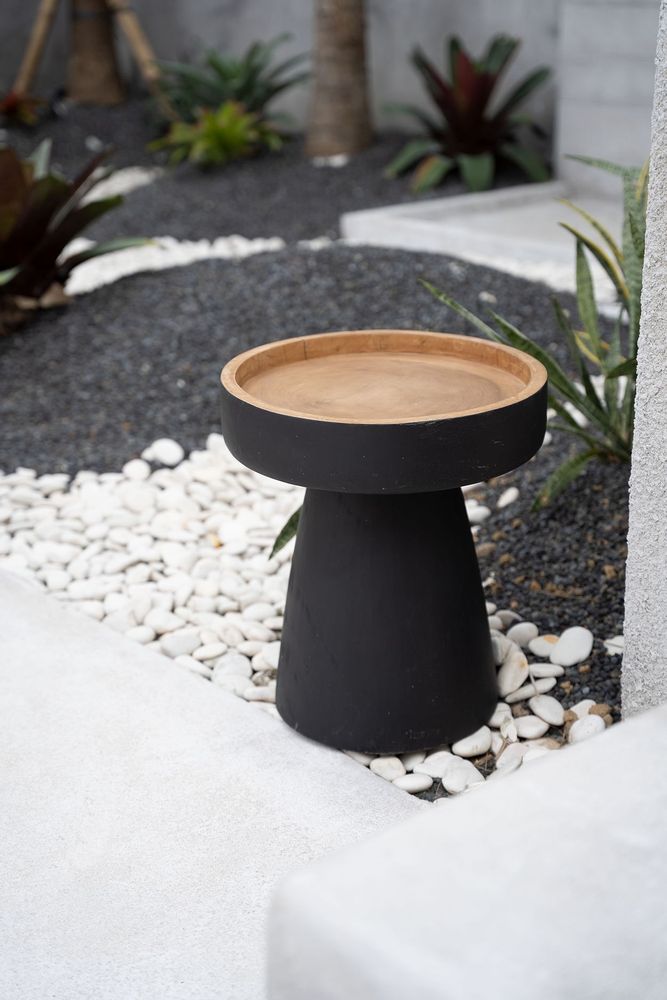 Tables basses - La Table d'Appoint Rayu - Noir Naturel - BAZAR BIZAR LIVING