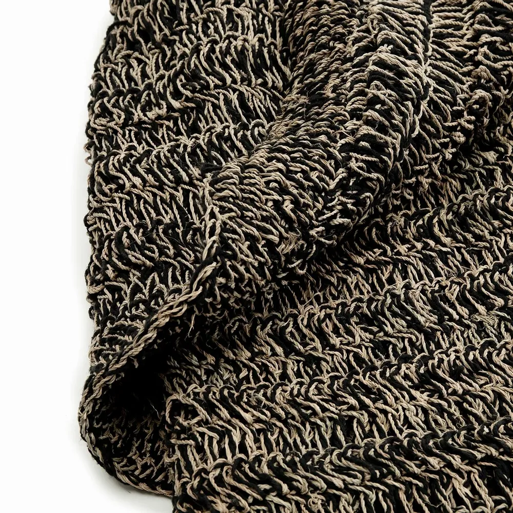 Design carpets - The Seagrass Carpet - Natural Black - 100 - BAZAR BIZAR LIVING