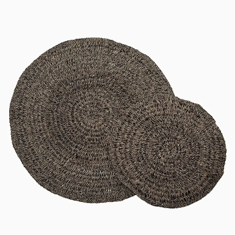 Design carpets - The Seagrass Carpet - Natural Black - 100 - BAZAR BIZAR LIVING