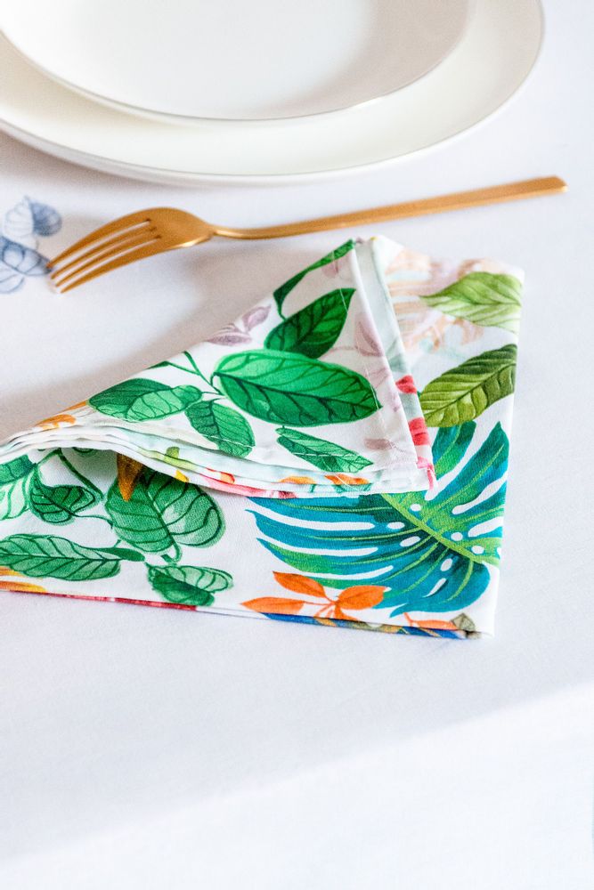 Linge de table textile - Serviette de table imprimée - Antilles - TISSUS TOSELLI