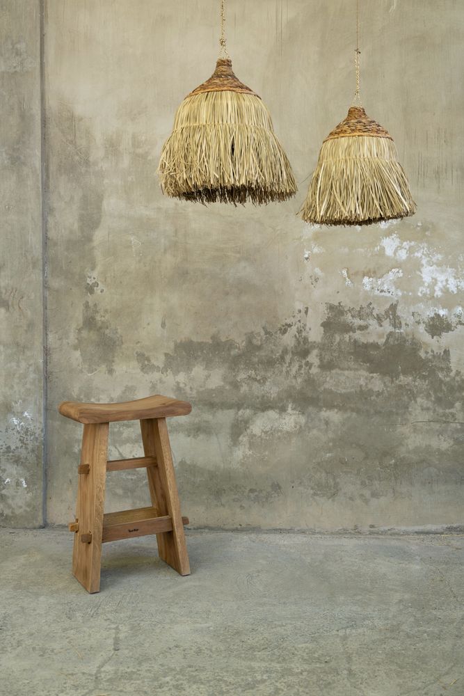 Stools - The Suar Bar Stool - Natural - BAZAR BIZAR LIVING