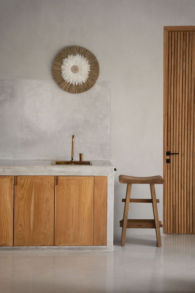 Stools - The Suar Bar Stool - Natural - BAZAR BIZAR LIVING