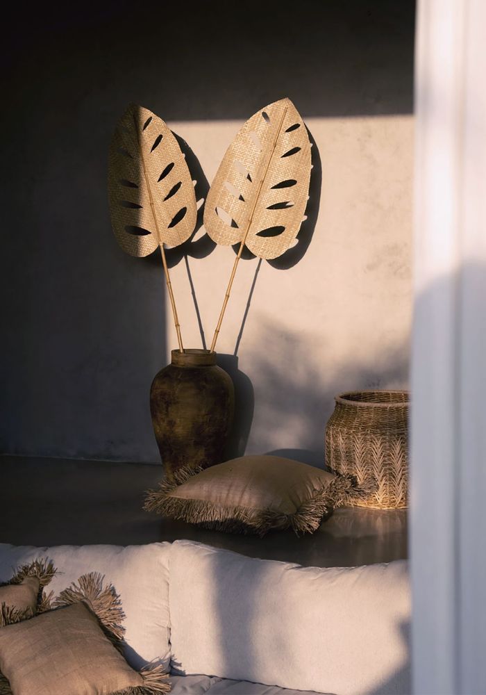 Cushions - The Jute Bonita Cushion Cover - Natural - 40x40 - BAZAR BIZAR LIVING