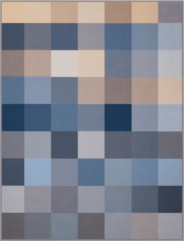 Throw blankets - Throw Colour-Woven / Blue-Woven - BIEDERLACK