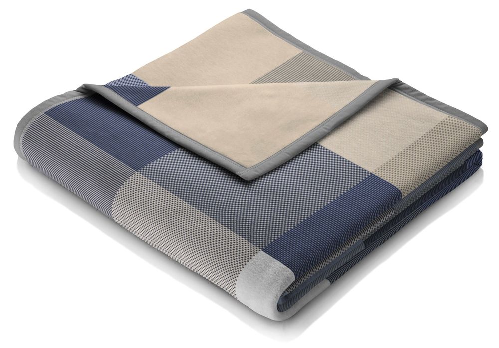 Throw blankets - Throw Colour-Woven / Blue-Woven - BIEDERLACK