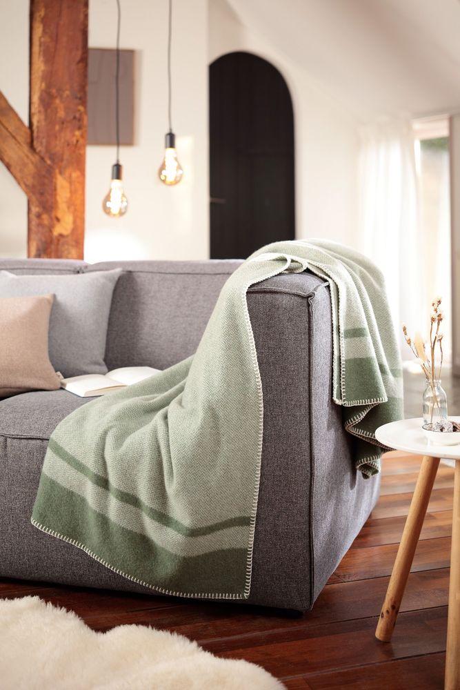 Plaids - Couverture en laine Stripe - BIEDERLACK