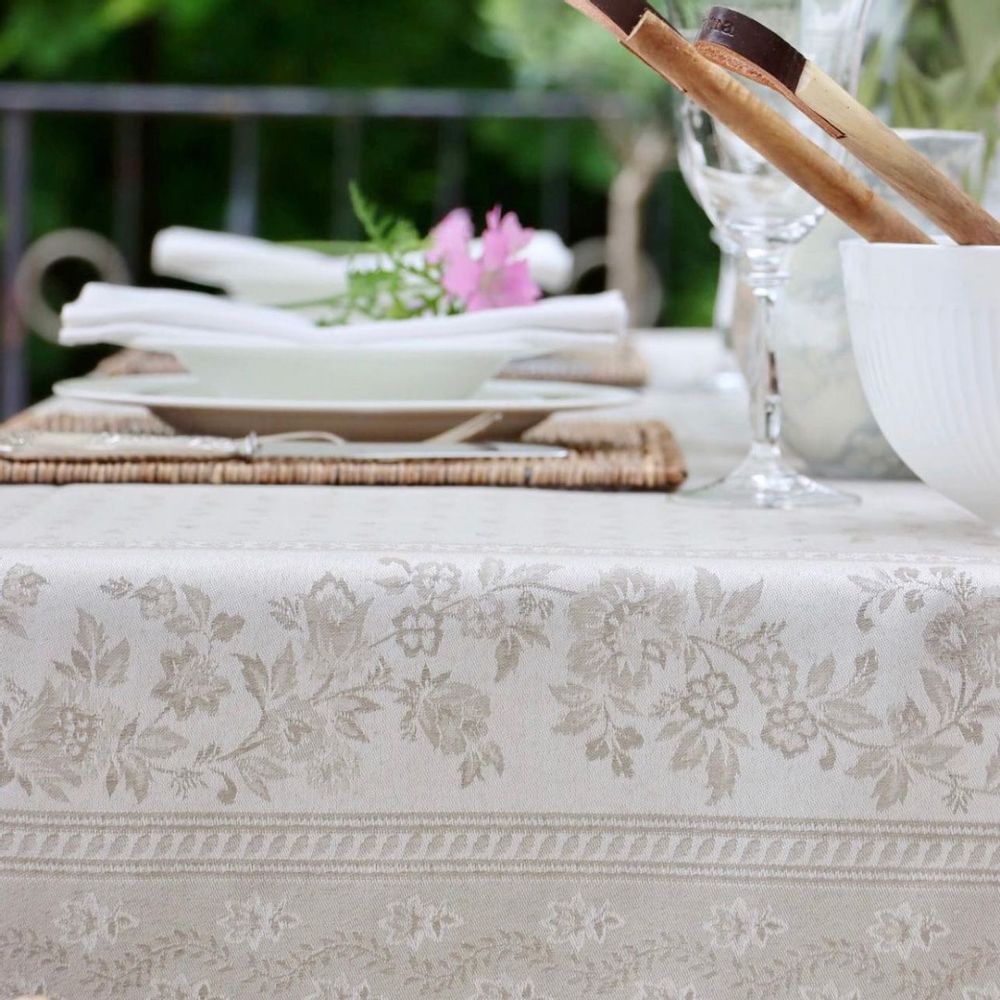 Linge de table textile - Nappe Jacquard rectangle - Durance - TISSUS TOSELLI