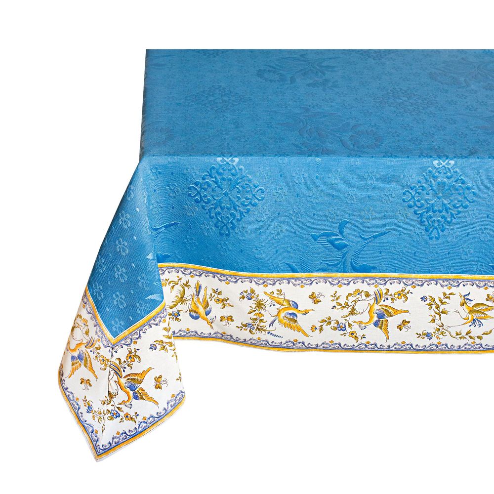 Table linen - Jacquard tablecloth - Delft Moustiers - TISSUS TOSELLI