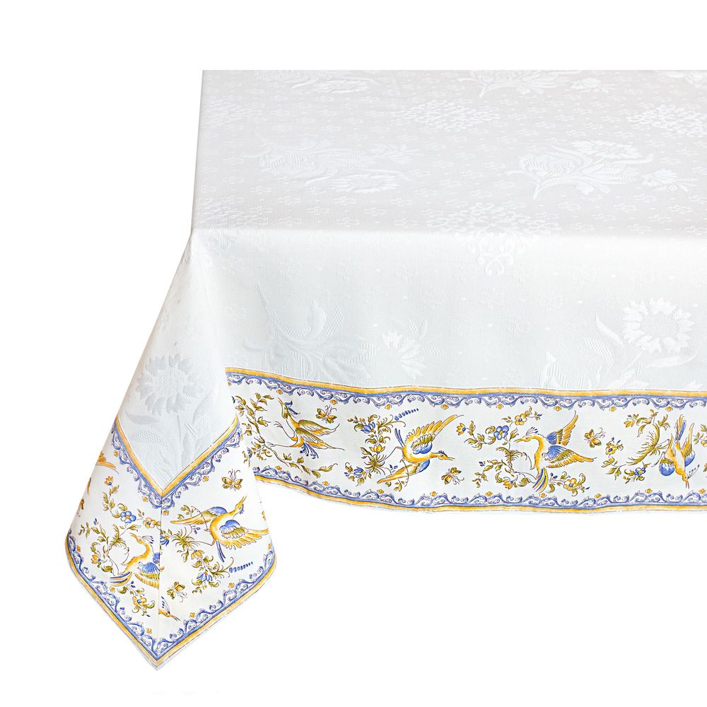 Table linen - Jacquard tablecloth - Delft Moustiers - TISSUS TOSELLI