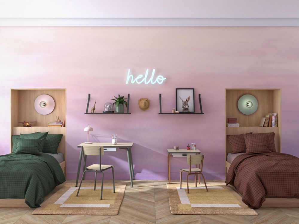 Decorative objects - Rosy retro wall shelf - 80x25cm - LES GAMBETTES