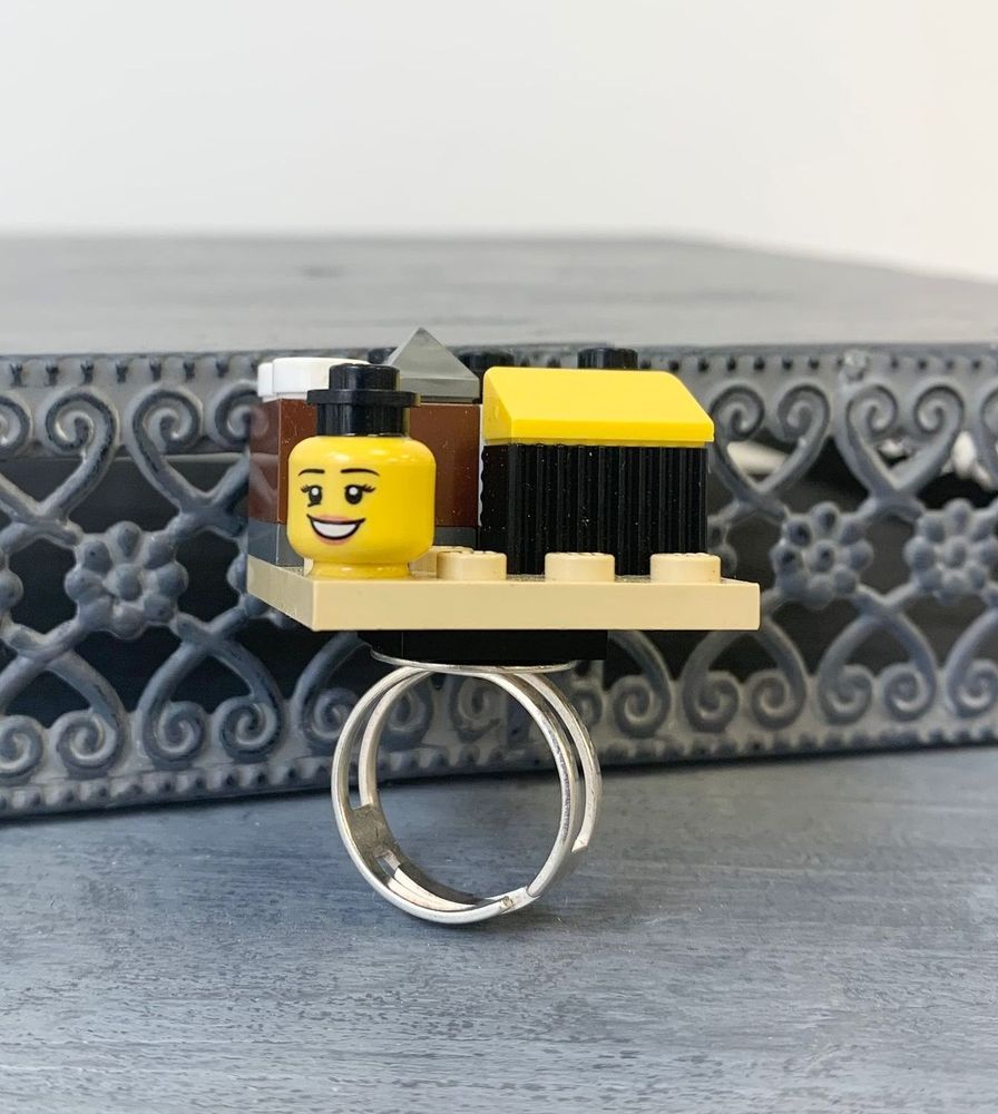Bijoux - Bague "Lego© and I" - couleurs chaudes - ANNA KRONIQ