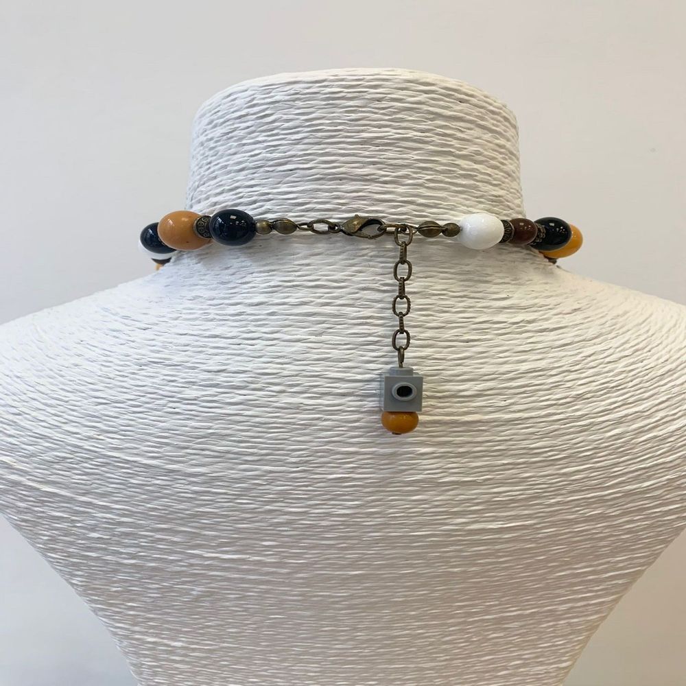 Bijoux - Collier "Lego© and I" - couleurs chaudes - ANNA KRONIQ