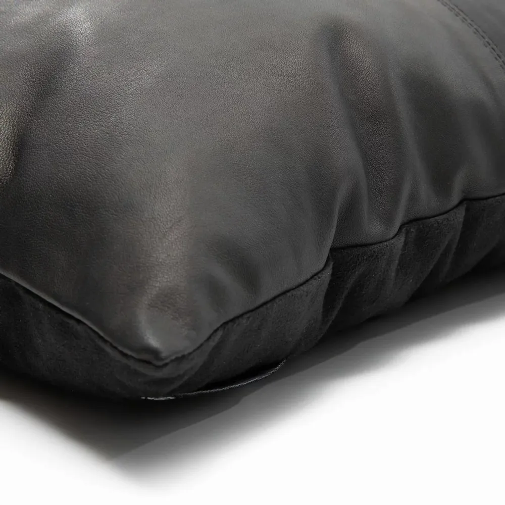 Coussins - La Housse De Coussin Four Leather Panel - Noir - 60x60 - BAZAR BIZAR LIVING