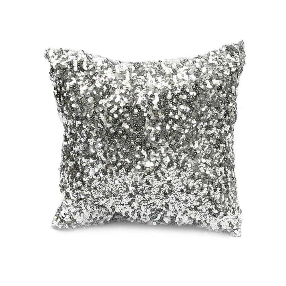 Cushions - The Glitter Cushion Cover - Silver - 40x40 - BAZAR BIZAR LIVING