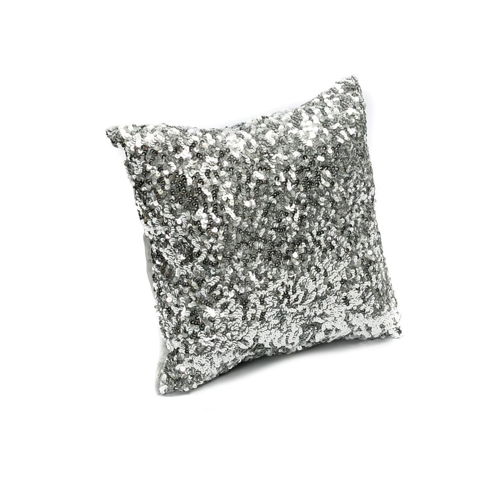 Cushions - The Glitter Cushion Cover - Silver - 40x40 - BAZAR BIZAR LIVING