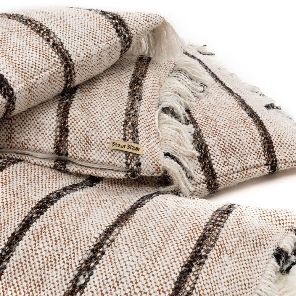 Coussins - La Housse De Coussin Oh My Gee - Blanc Bohème - 40x40 - BAZAR BIZAR LIVING