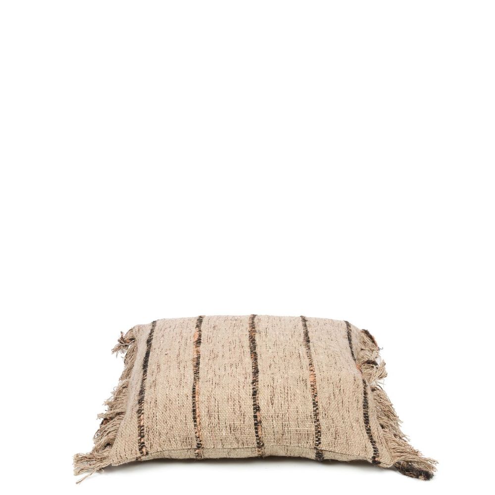 Cushions - The Oh My Gee Cushion Cover - Beige Black - 40x40 - BAZAR BIZAR LIVING