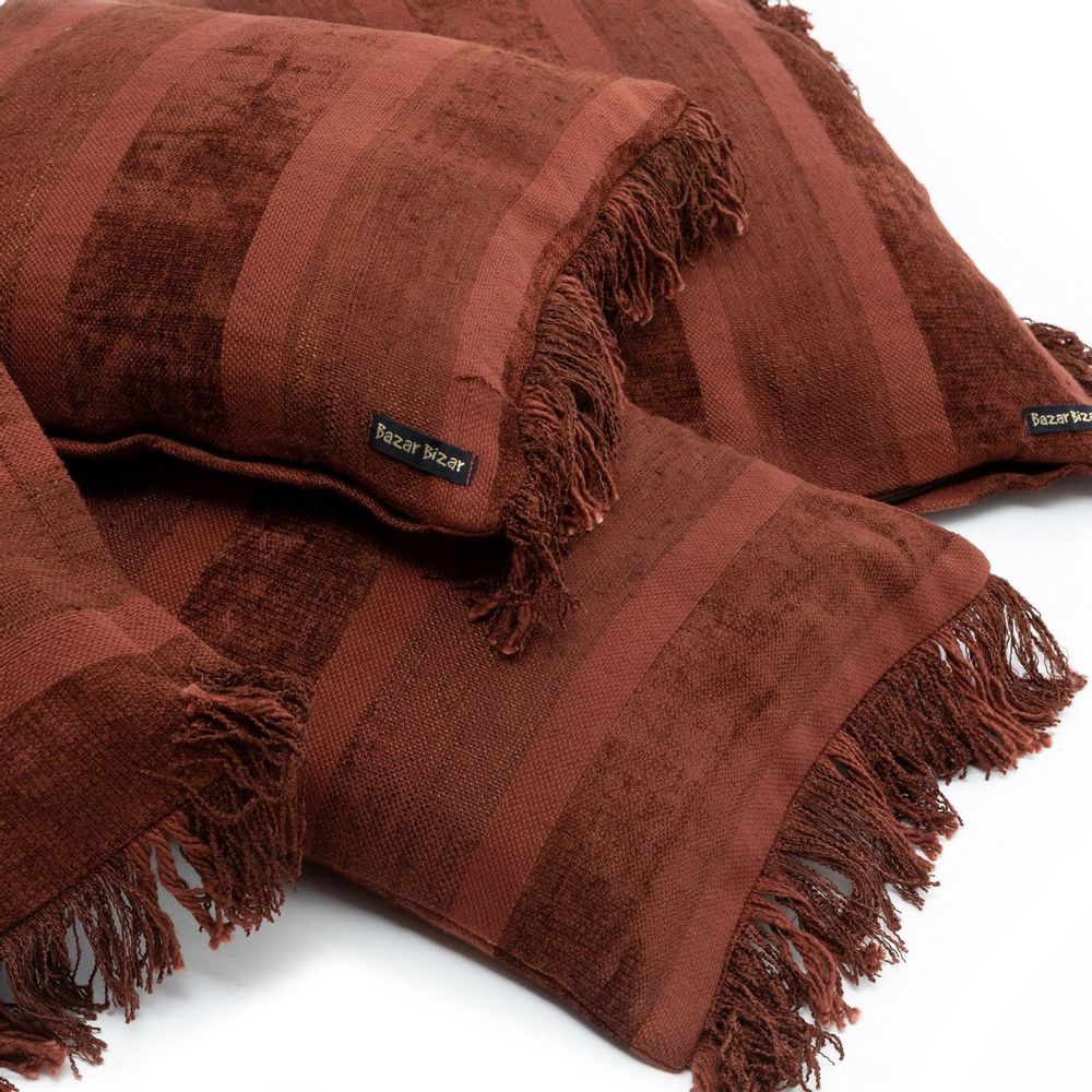 Cushions - The Oh My Gee Cushion Cover - Burgundy Velvet - 60x60 - BAZAR BIZAR LIVING