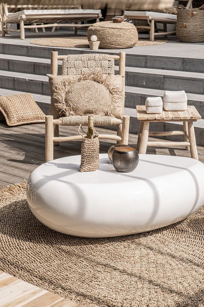 Coussins - La Housse De Coussin Raffia - Ronde - Naturel - 40x40 - BAZAR BIZAR LIVING