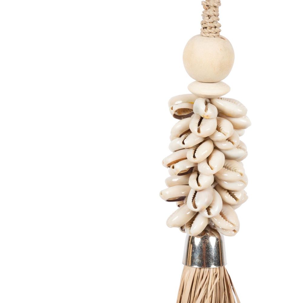 Decorative objects - The Cowrie and Raffia Tassel - Natural - BAZAR BIZAR LIVING
