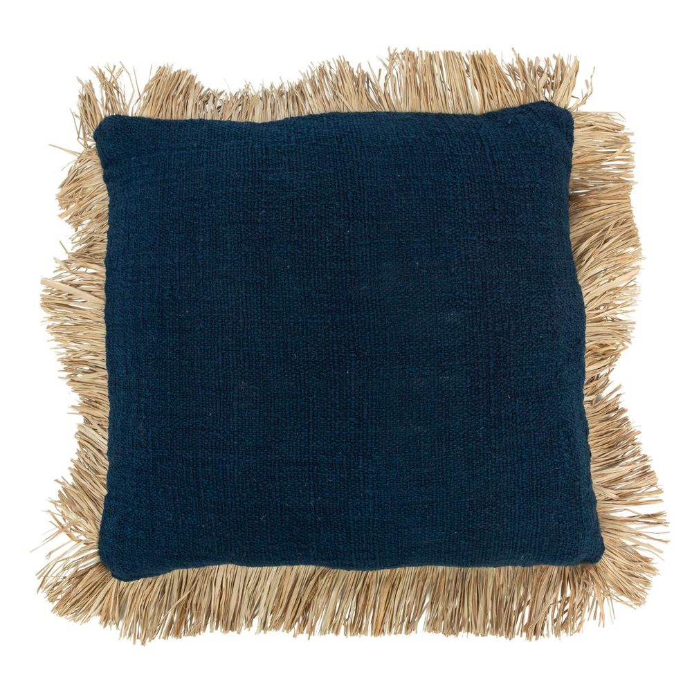 Cushions - The Saint Tropez Cushion Cover - Blue Natural - 50x50 - BAZAR BIZAR LIVING