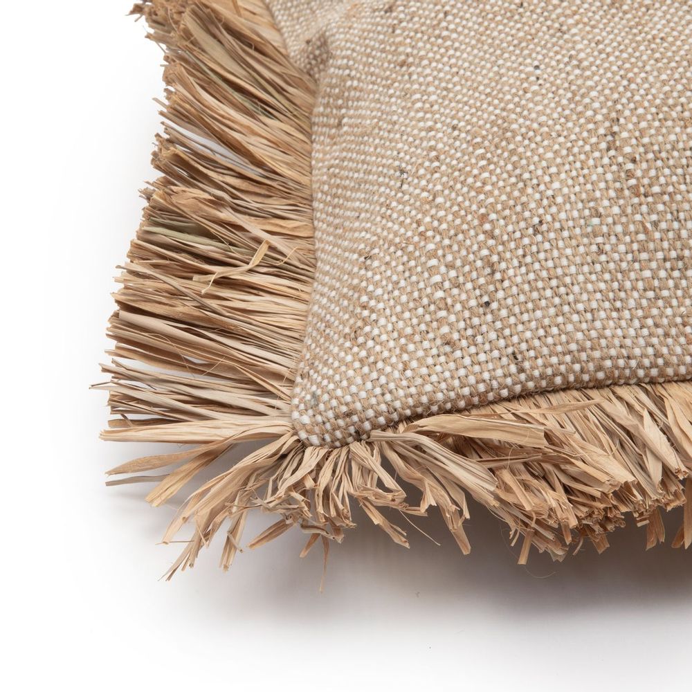 Cushions - The Saint Tropez Cushion Cover - Natural - 40x40 - BAZAR BIZAR LIVING