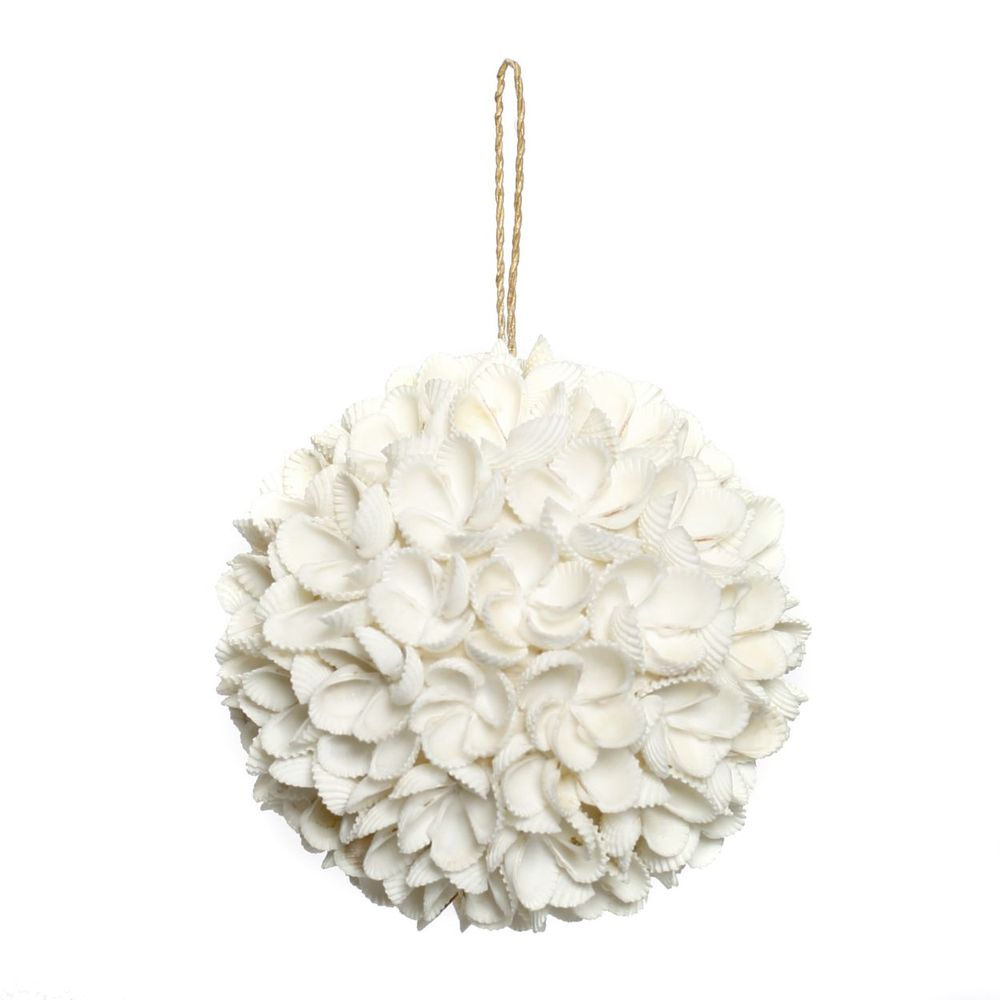 Decorative objects - The Flower Shell Ball - White - L - BAZAR BIZAR LIVING