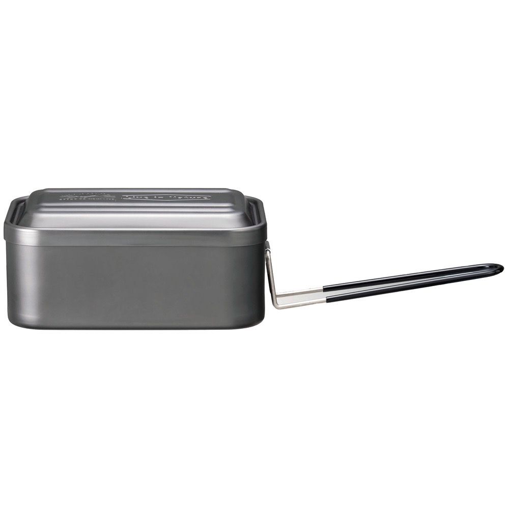Barbecues - Gamelle camping gris rectangulaire aluminium 1300 ml + accessoires - collection Mess Tin Set Barbecue / SKATER - ABINGPLUS