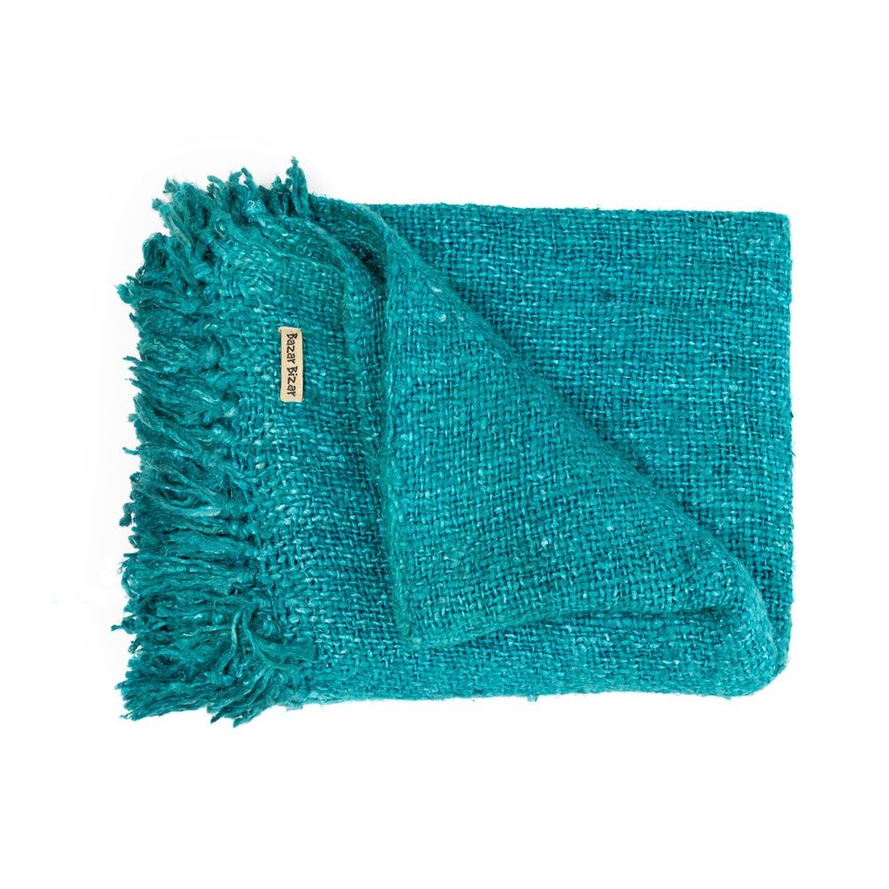 Plaids - Le S'il vous Plaid - Aqua - BAZAR BIZAR LIVING