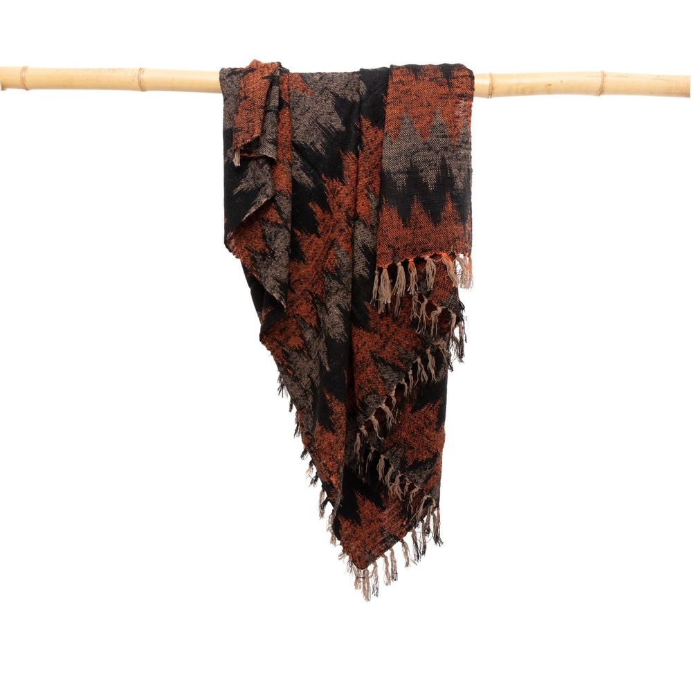 Plaids - Le s'il vous Plaid - Black Orange - BAZAR BIZAR LIVING