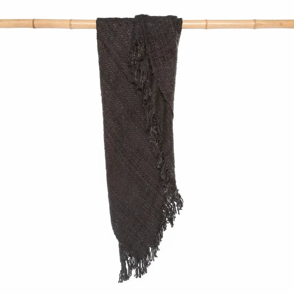 Throw blankets - The s'il vous Plaid - Black Navy - BAZAR BIZAR LIVING