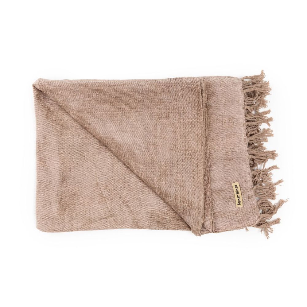 Throw blankets - The s'il vous Plaid - Concrete Velvet - BAZAR BIZAR LIVING