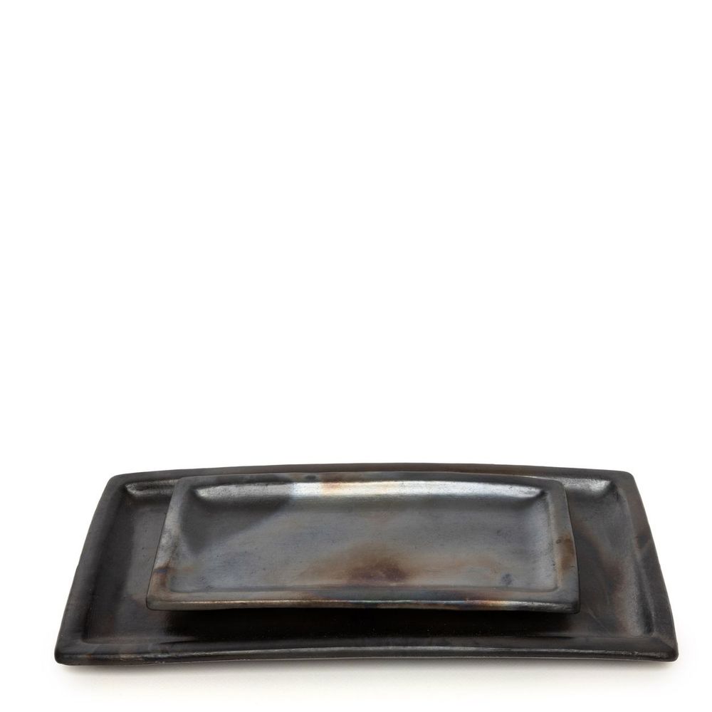 Platter and bowls - The Burned Sushi Plate - Black - L - BAZAR BIZAR LIVING