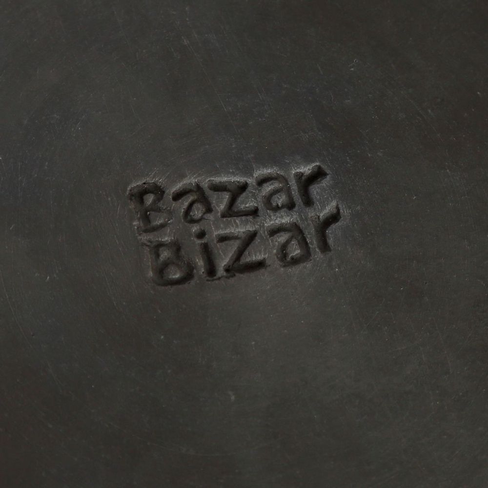 Platter and bowls - The Burned Classic Plate - Black - S - BAZAR BIZAR LIVING