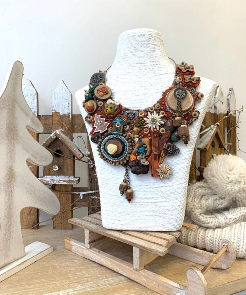 Bijoux - Collier "Noël en Haute-Savoie" - ANNA KRONIQ