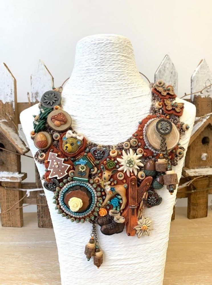 Bijoux - Collier "Noël en Haute-Savoie" - ANNA KRONIQ