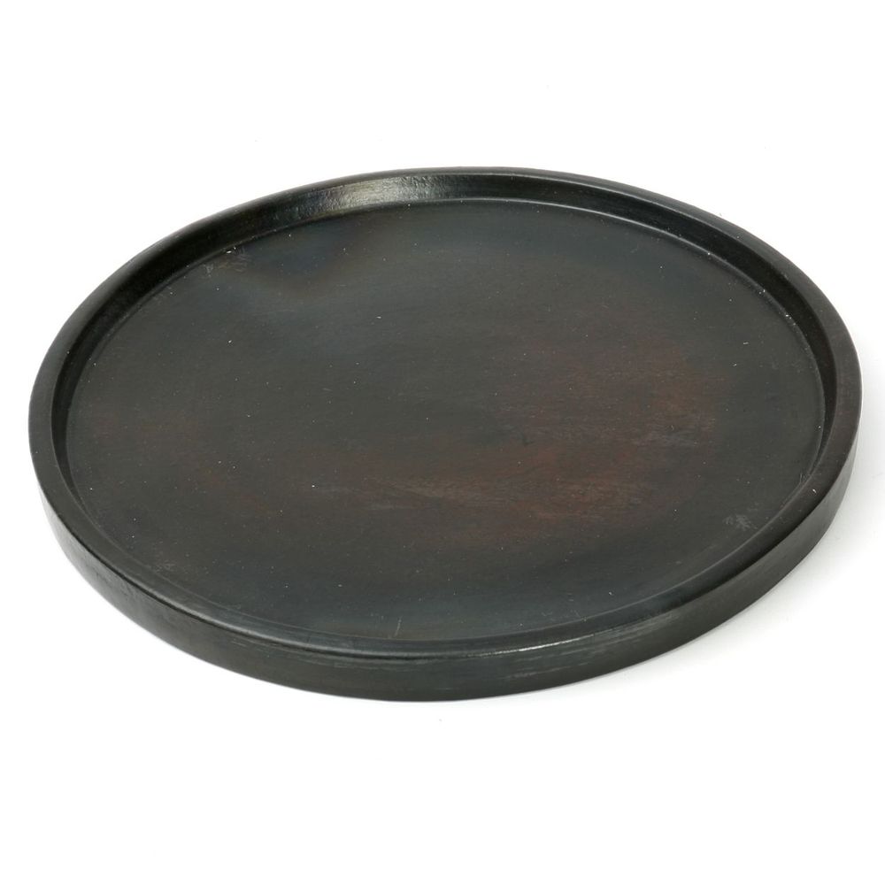 Plats et saladiers - L'Assiette En Terre Cuite Brûlée - Noir - L - BAZAR BIZAR LIVING