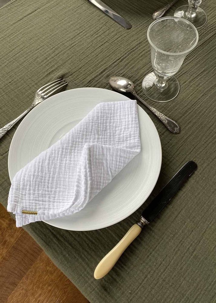 Table linen - Cotton Double Gauze Napkins (Set of 2) - LES PENSIONNAIRES