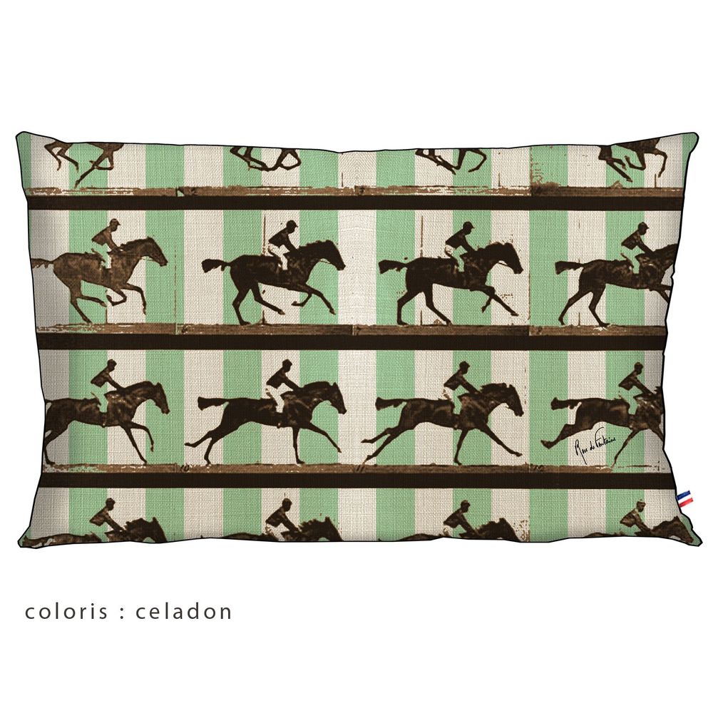 Coussins textile - HOUSSE DE COUSSIN , TOILE, COLLECTION BAYADERE, 5 imprimés - ROSE DE FONTAINE