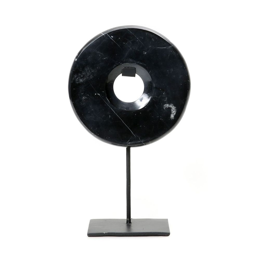 Objets de décoration - Marble Disc Sur Pied - Noir - M - BAZAR BIZAR LIVING