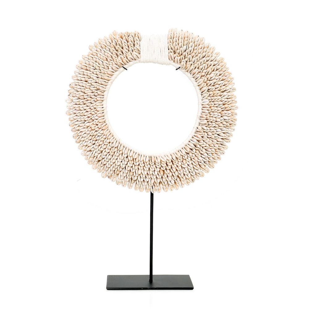 Objets de décoration - Papua Shell Disc Sur Pied - Blanc - M - BAZAR BIZAR LIVING