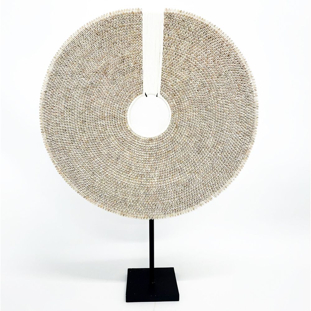 Objets de décoration - Papua Shell Disc Sur Pied - Blanc - XXL - BAZAR BIZAR LIVING