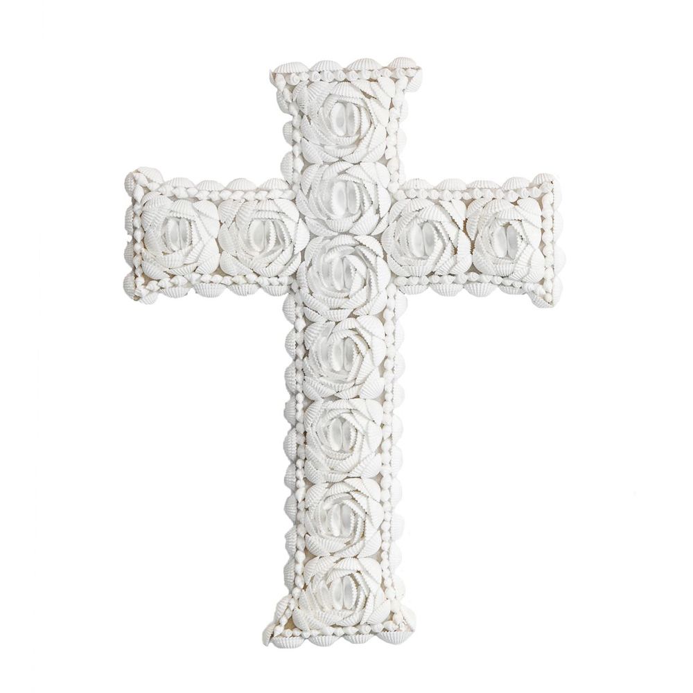 Decorative objects - The Shell Cross - White - L - BAZAR BIZAR LIVING