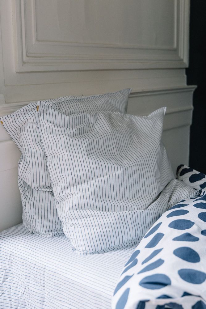 Linge de lit - Drap housse en percale de coton bio - LES PENSIONNAIRES