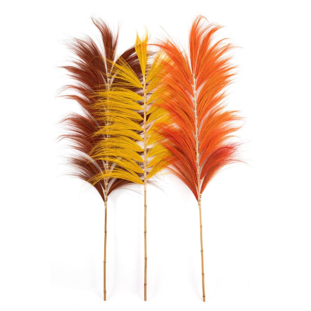 Objets de décoration - Stunning Leaf - Madras Jaune - Lot de 6 - BAZAR BIZAR LIVING