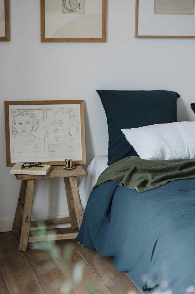 Bed linens - Double cotton gauze flat sheet - LES PENSIONNAIRES