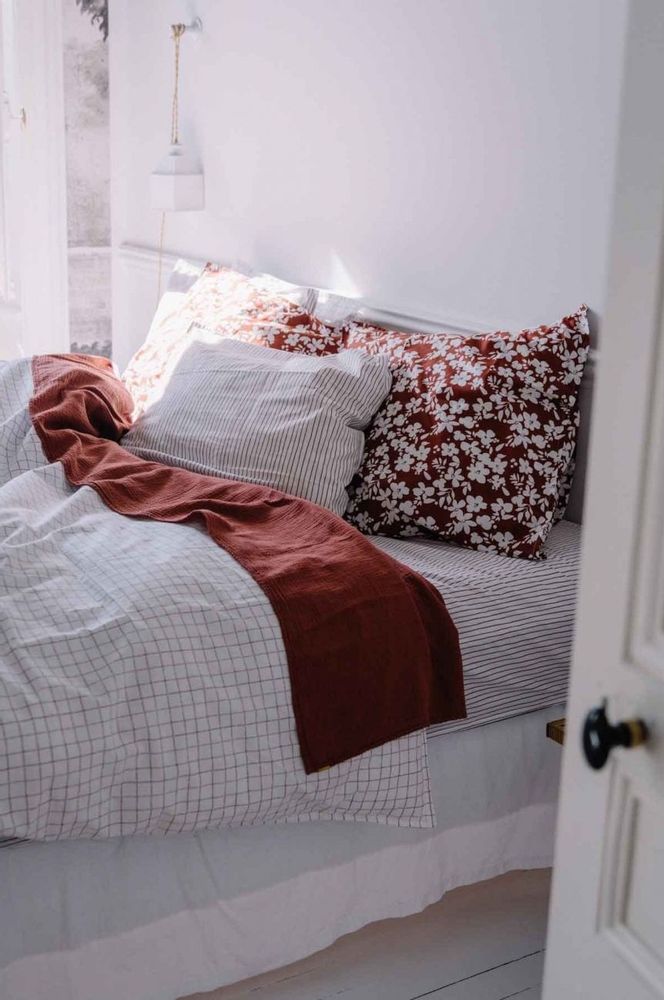 Bed linens - Double cotton gauze flat sheet - LES PENSIONNAIRES