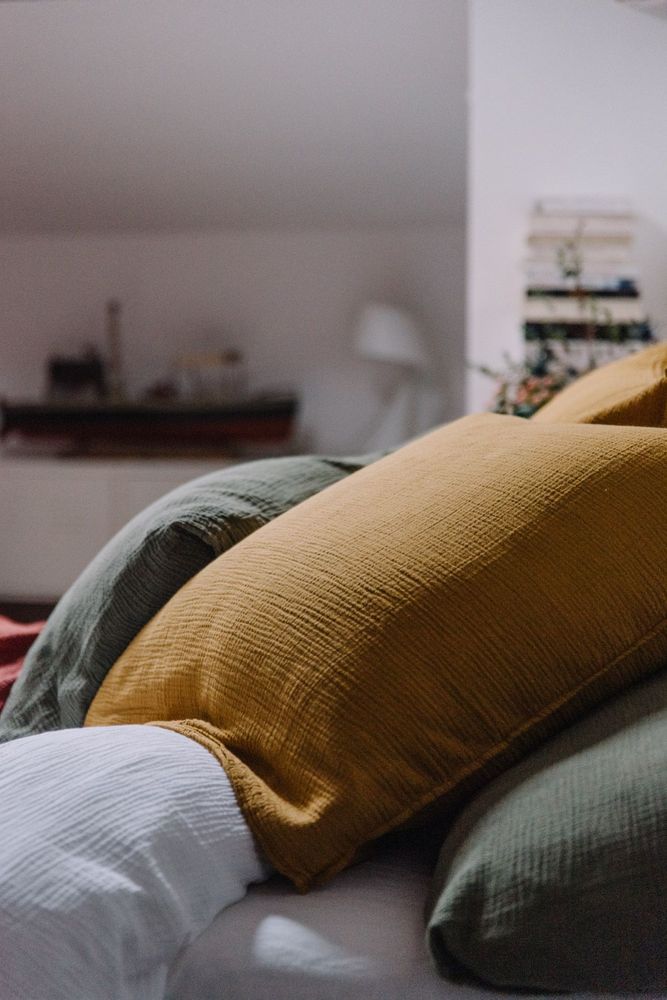 Linge de lit - Taie d'oreiller en double gaze de coton - LES PENSIONNAIRES
